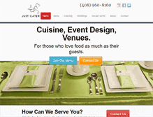 Tablet Screenshot of justcatering.net
